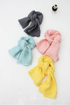 Cotton Linen Double Gauze, Crinkle Gauze, Yoryu Gauze in 4 Colors - Yellow, Sky Blue, Charcoal or Peach Pink - By the Yard 105971