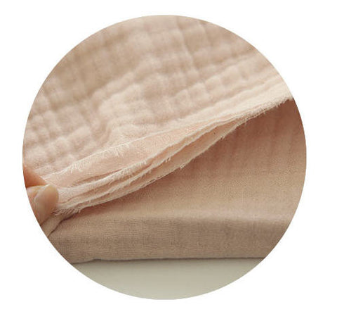 Four Layers Wrinkled Cotton Gauze Fabric - Crinkle Gauze, Yoryu Gauze, Washing Gauze - 7 Colors  - 57" Wide - By the Yard 7820-1 350