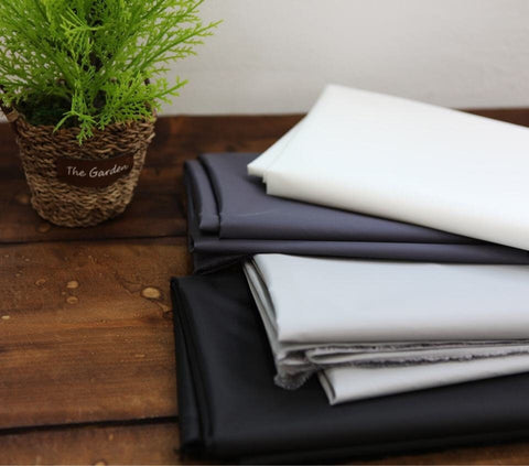 Waterproof Fabric - White, Charcoal, Light Gray, White Ivory or Black- By the Yard 104929