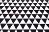 Black and White Triangles Cotton Fabric - 62" Wide - By the Yard - Northern Europe Style Modern Pattern 40756