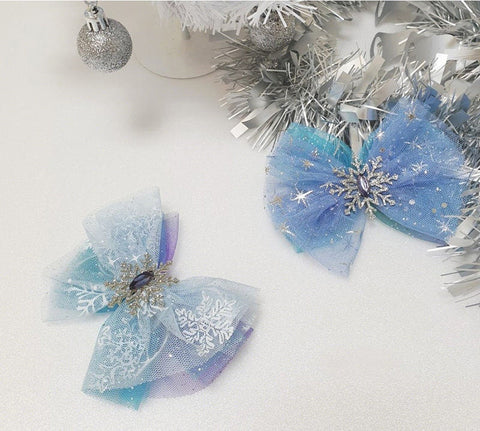 Fat Quarters Snowflakes Mesh Fabric, Frozen Queen Elsa Fabric - Fat Quarter Pack - 25144