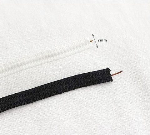 Flexible Fabric Covered Wires, Free Shipping, Face Mask Making Nose Wires, Craft Wires - White or Black - 20 yards