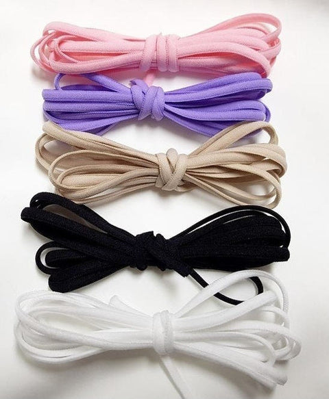 Elastic Ear loops for Face Mask, Free Shipping, 24 yards, Elastic Band, Elastic Cord, Face Mask DIY - White, Black, Beige, Pink or Purple