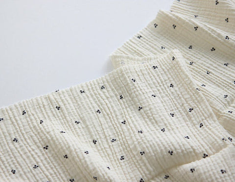 Gauze Fabric, Wrinkled Cotton Gauze, Crinkle Gauze, Triple Layers, Cherry - Red or Navy - 51 Inches Wide - By the Yard 39923-1