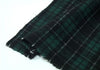 Wool Blend Green Plaid Fabric, Green Black Check Fabric - By the Yard 90938-1