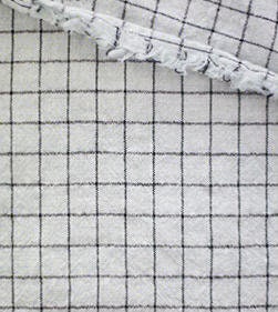 Wrinkled Checker Linen Blend Fabric, Cotton Linen, Washing Linen, Korean Fabric - Ivory, Pink, White, Sky, Gray - By the Yard 38646-1