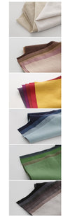 Bio-washing Cotton Linen Fabric, Solid Colors, 55 inches wide, Korean Fabric, Linen Blend Fabric - By the Yard 88435-1 / 340