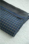 Plaid Cotton Double Gauze Fabric - Double Sided Gauze - Wine, Gray, Navy or Beige - 55" Wide - By the Yard 41655-1