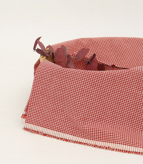 Checker Cotton Fabric, 1 mm Plaid, Gingham Check, Yarn Dyed - Pink, Sky, Mint, Green, Red, Navy, Brown or Black - Fabric By the Yard 25768-1