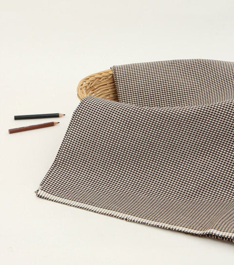 Checker Cotton Fabric, 1 mm Plaid, Gingham Check, Yarn Dyed - Pink, Sky, Mint, Green, Red, Navy, Brown or Black - Fabric By the Yard 25768-1