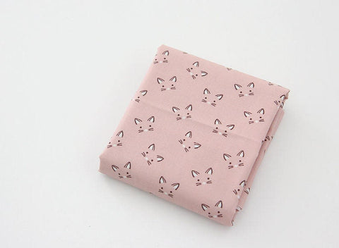 Laminated Waterproof Fabric, Cats Fabric, Meow Meow - Pink or Mint - By the Yard 23253-1