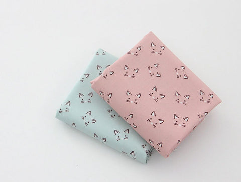 Laminated Waterproof Fabric, Cats Fabric, Meow Meow - Pink or Mint - By the Yard 23253-1