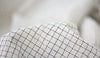 Wrinkled Checker Linen Blend Fabric, Cotton Linen, Washing Linen, Korean Fabric - Ivory, Pink, White, Sky, Gray - By the Yard 38646-1
