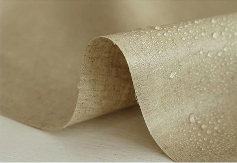 Laminated Linen Blend Fabric, Waterproof Fabric, Korean Fabric - By the Yard 42280-1