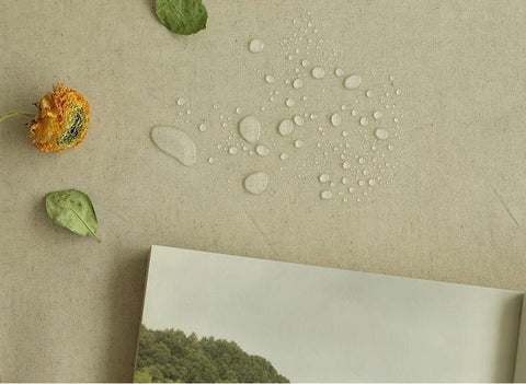Laminated Linen Blend Fabric, Waterproof Fabric, Korean Fabric - By the Yard 42280-1