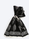 Lightweight Cotton Linen Fabric, Korean Fabric, Ethnic Print, Blue, Navy or Black - By the Yard 42597-1