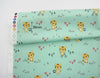Tigers and Bicycles Cotton Fabric, Animal Print Fabric, Quality Korean Fabric, Green Cotton Fabric, Children's Fabric - By the Yard 43423-1
