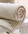 Organic Cotton Interlock Knit, Baby Brown Polka Dot or Stripes per Yard 17323-310