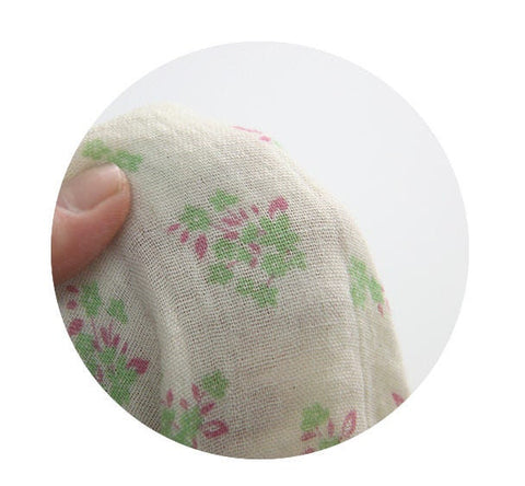 Flowers Wrinkled Cotton Double Gauze Fabric, Washing Gauze, Floral Gauze Fabric, Cotton Gauze Fabric, Korean Fabric - By the Yard 42047-1