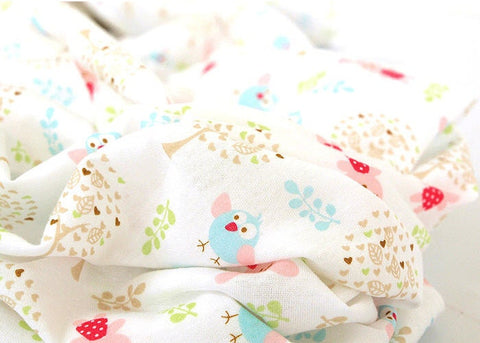 Nursery Cotton Knit Fabric - Bunny, Owl and Tree - 59" Wide - By the Yard 72550-230
