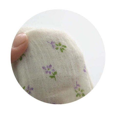 Flowers Wrinkled Cotton Double Gauze Fabric, Washing Gauze, Floral Gauze Fabric, Cotton Gauze Fabric, Korean Fabric - By the Yard 42042-1