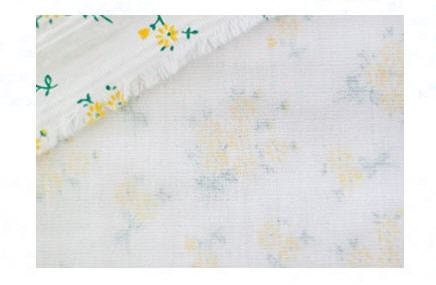 Flowers Cotton Double Gauze Fabric, Floral Gauze Fabric, Yellow Flower Bouquet Fabric, Korean Fabric - By the Yard  /41831 18891