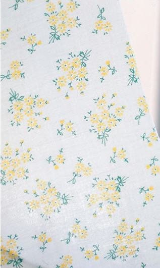 Flowers Cotton Double Gauze Fabric, Floral Gauze Fabric, Yellow Flower Bouquet Fabric, Korean Fabric - By the Yard  /41831 18891