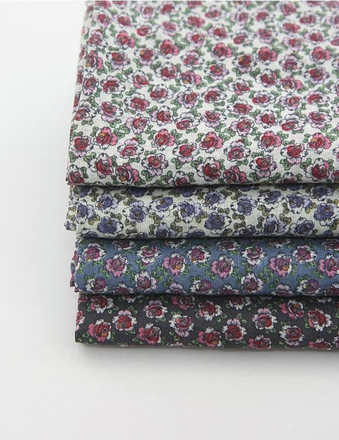 Flowers Cotton Gauze Fabric, Floral Gauze Fabric, Cotton Gauze Fabric, Single Gauze Fabric, Korean Fabric, Rose Gauze - By the Yard /42928