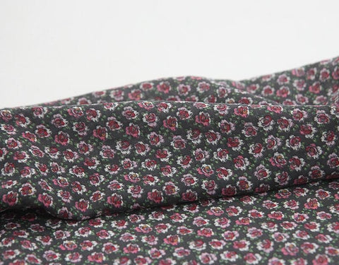 Flowers Cotton Gauze Fabric, Floral Gauze Fabric, Cotton Gauze Fabric, Single Gauze Fabric, Korean Fabric, Rose Gauze - By the Yard /42928