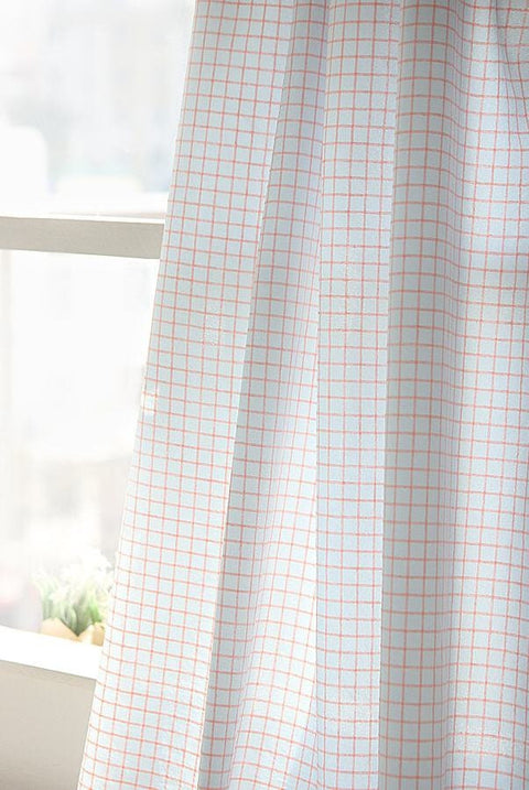 Checkered Cotton Blend Fabric, 55 inches wide, Plaid Fabric, Checked Cotton Polyester Fabric, Korean Fabric - By the Yard /42583
