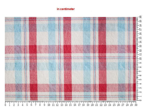 Wide Check Cotton Fabric, Plaid Cotton Fabric, Yarn Dyed, Prewashed Cotton Fabric, Quality Korean Fabric - Fabric By the Yard /43534