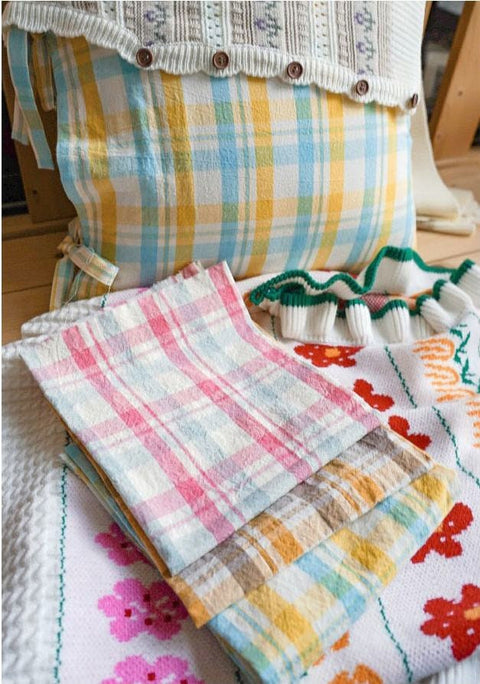 Wide Check Cotton Fabric, Plaid Cotton Fabric, Yarn Dyed, Prewashed Cotton Fabric, Quality Korean Fabric - Fabric By the Yard /43534