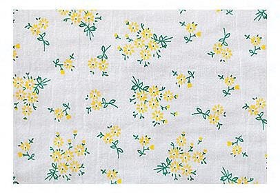 Flowers Cotton Double Gauze Fabric, Floral Gauze Fabric, Yellow Flower Bouquet Fabric, Korean Fabric - By the Yard  /41831 18891