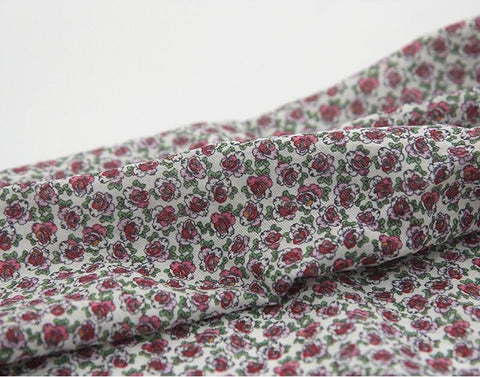 Flowers Cotton Gauze Fabric, Floral Gauze Fabric, Cotton Gauze Fabric, Single Gauze Fabric, Korean Fabric, Rose Gauze - By the Yard /42928