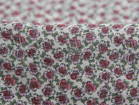 Flowers Cotton Gauze Fabric, Floral Gauze Fabric, Cotton Gauze Fabric, Single Gauze Fabric, Korean Fabric, Rose Gauze - By the Yard /42928