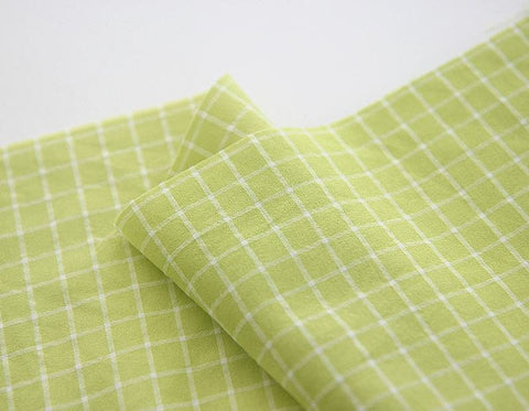 Checkered Cotton Blend Fabric, 55 inches wide, Plaid Fabric, Checked Cotton Polyester Fabric, Korean Fabric - By the Yard /42583
