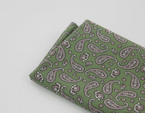Paisley Cotton Fabric, Quality Korean Fabric - Mint, Beige, Green, Gray - By the Yard /24886