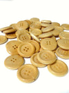 10 Buttons 1 Inch Wooden Buttons with 4 Holes