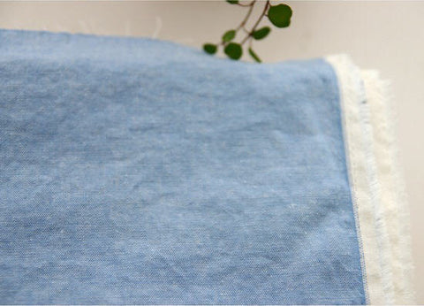 Pre-washed Cotton Fabric Solid - Olive, Blue or Navy - By the Yard 9047 - 8025 24935-1