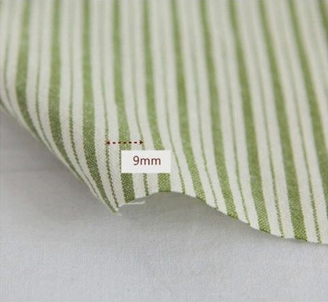 Pre-washed Cotton Yarn Dyed Plaid or Stripes in Olive Green per Yard 6148 23789-1 162916-w