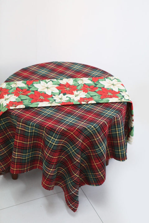 Red Green Tartan Plaid Christmas Brushed Cotton Fabric - Quality Korean Christmas Checkered Fabric - By the Yard /57278