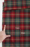Red Green Tartan Plaid Christmas Brushed Cotton Fabric - Quality Korean Christmas Checkered Fabric - By the Yard /57278