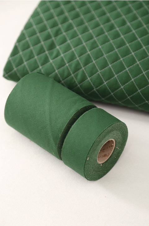 Solid Green Christmas Oxford Cotton Roll Bias, 14 yards - Quality Korean Bias Tape - By the Roll - 4cm or 10cm/70245