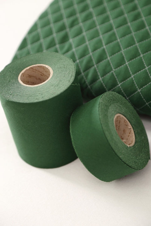 Solid Green Christmas Oxford Cotton Roll Bias, 14 yards - Quality Korean Bias Tape - By the Roll - 4cm or 10cm/70245