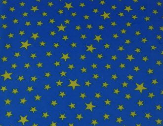Waterproof Fabric Stars Blue per Yard 61493 GJ