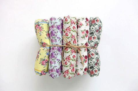 Lilies Cotton Double Gauze Fabric, Purple Flower Gauze, Baby Fabric, Quality Korean Fabric - 59 Inches Wide - By the Yard 3/11184