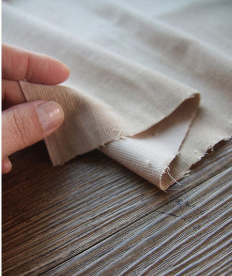 Baby Wale Cotton Corduroy Fabric, Fine Wale Cotton Corduroy Fabric - Beige, Cocoa Beige, Black - Quality Korean Fabric, By the Yard /52129