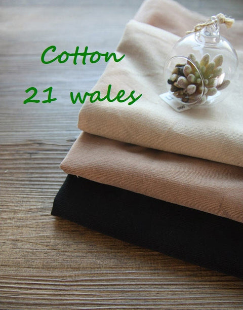 Baby Wale Cotton Corduroy Fabric, Fine Wale Cotton Corduroy Fabric - Beige, Cocoa Beige, Black - Quality Korean Fabric, By the Yard /52129