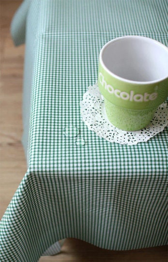 Waterproof Fabric Small Plaid, Quality Korean Fabric - Red, Green, Yellow, Blue, Pink - By the Yard /53841