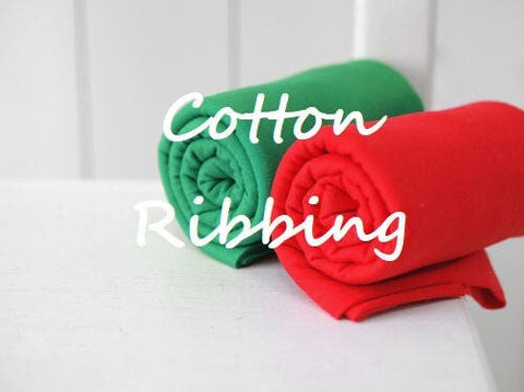 Cotton Ribbing Fabric, 1x1 Ribbing and Binding Knit Fabric, Red Ribbing, Green Ribbing, Quality Korean Fabric - By the Yard /31103 31104